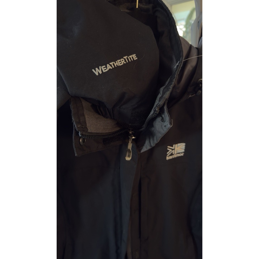 Karrimor‎ Ladies Black Shell jacket Weathertite Removable Hood EUC US Size 4